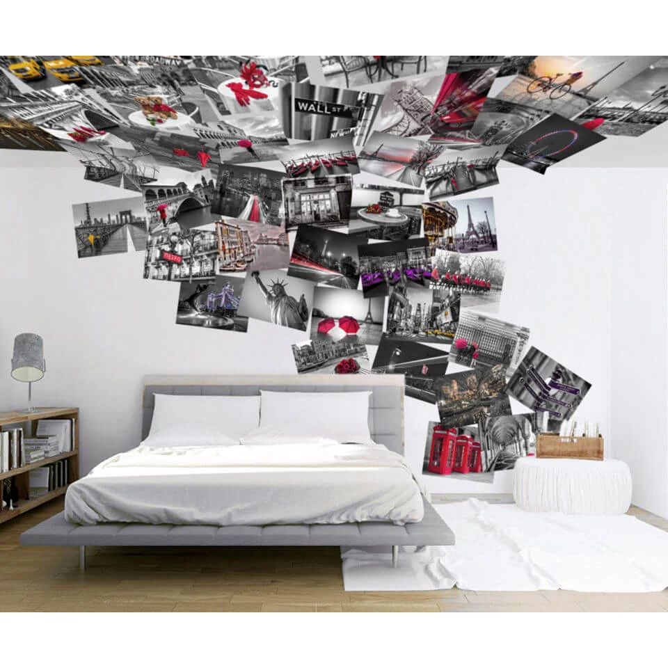 Papier Peint Scènes de Ville 64 Pièces - Creative Collage Image 1