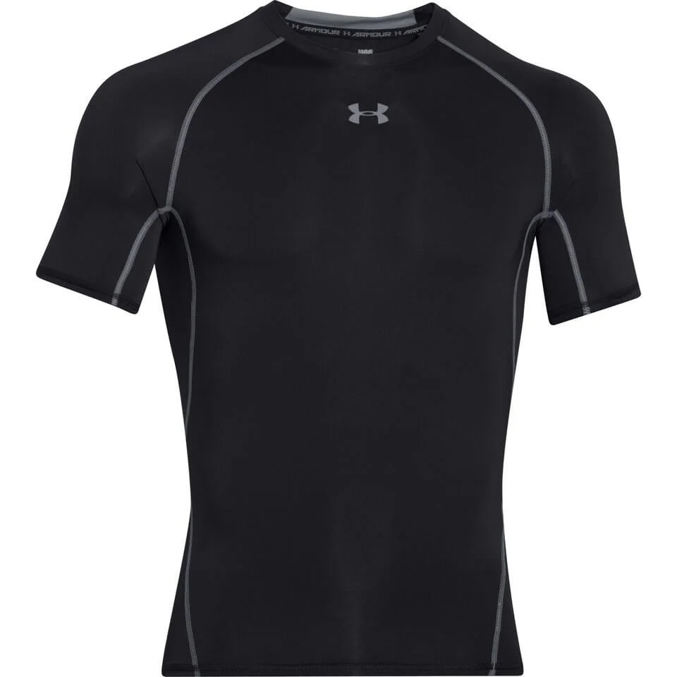 T-Shirt Compression HeatGear® manches Courtes Under Armour -Noir - S - Gris Image 1