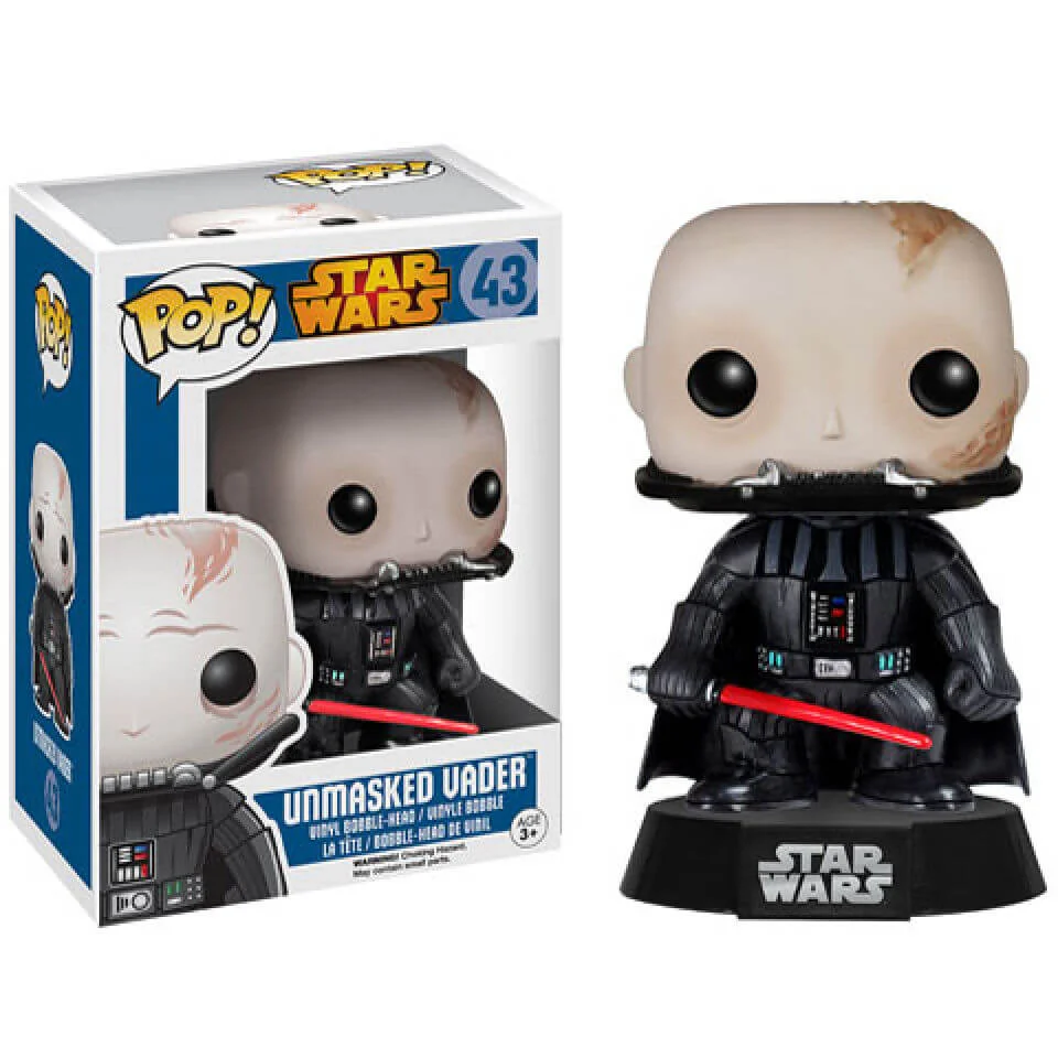 Figurine Pop! Star Wars Dark Vador Sans Masque Bobblehead Image 1
