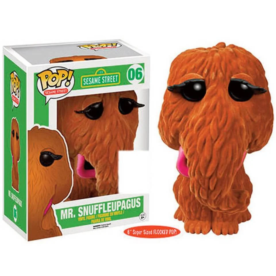 Sesame Street Mr Snuffleupagus Flocked SDCC Exclusive 6 Inch Pop! Vinyl Figure Image 1