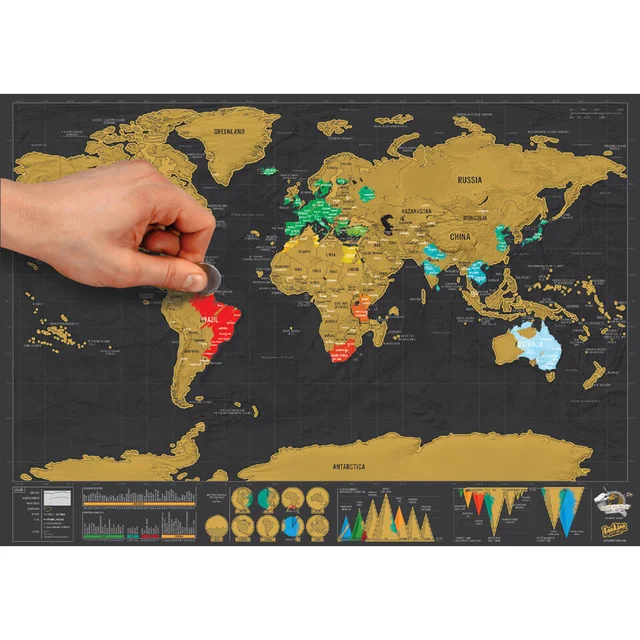 Carte du Monde à Gratter - Édition Deluxe