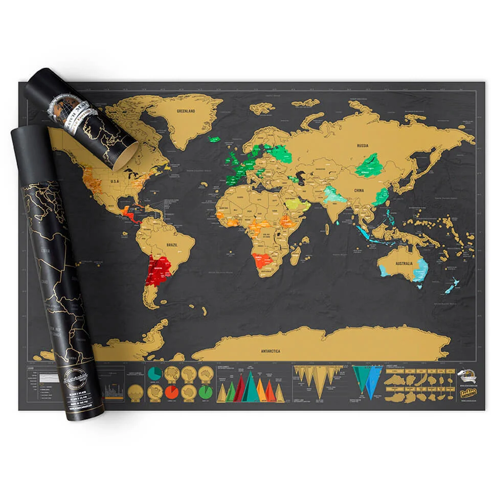 Carte du Monde à Gratter - Édition Deluxe Image 1