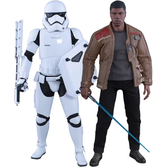 Figurines Finn et Stormtrooper Riot Control Premier Ordre Hot Toys Star Wars 1:6 Image 1