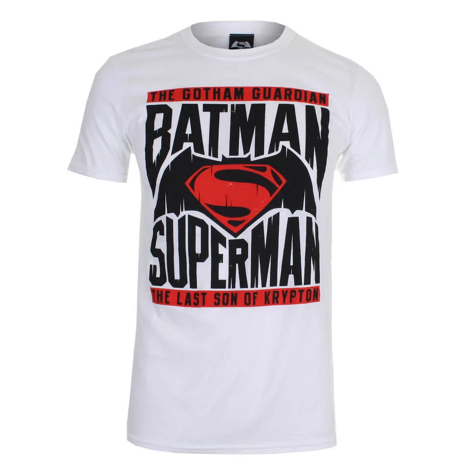 T-Shirt Homme DC Comics Batman v Superman Gotham Guardian - Blanc - S - Blanc Image 1