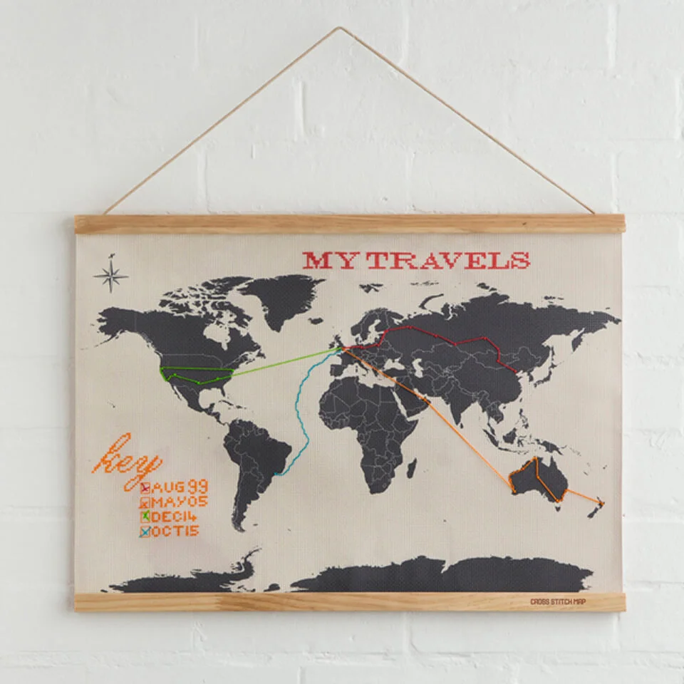 Carte du Monde - Édition à Broder Image 1