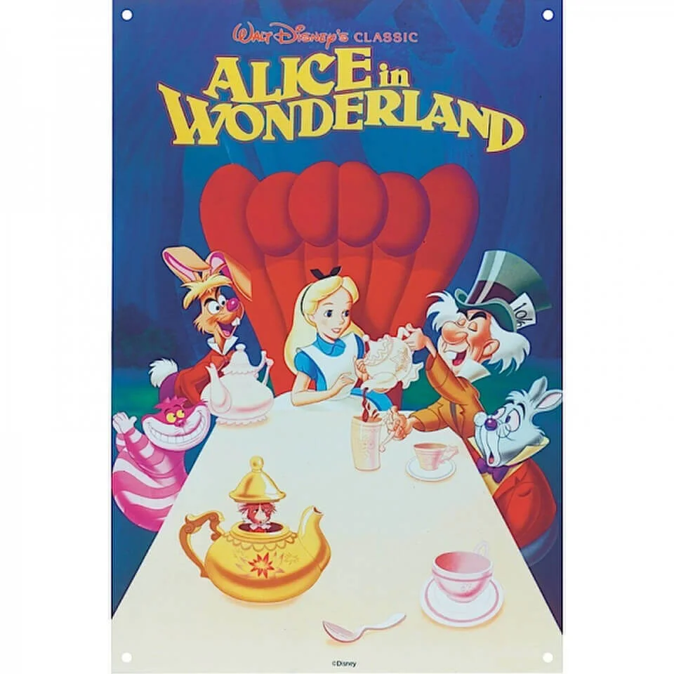Grande Affiche en métal Alice au Pays des Merveilles Image 1
