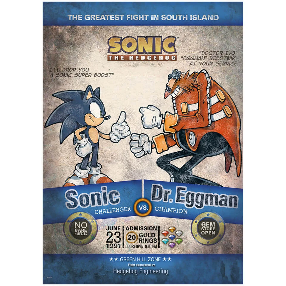 Affiche Sonic 25ème Anniversaire - Édition Limitée 42 cm x 30 cm Image 1