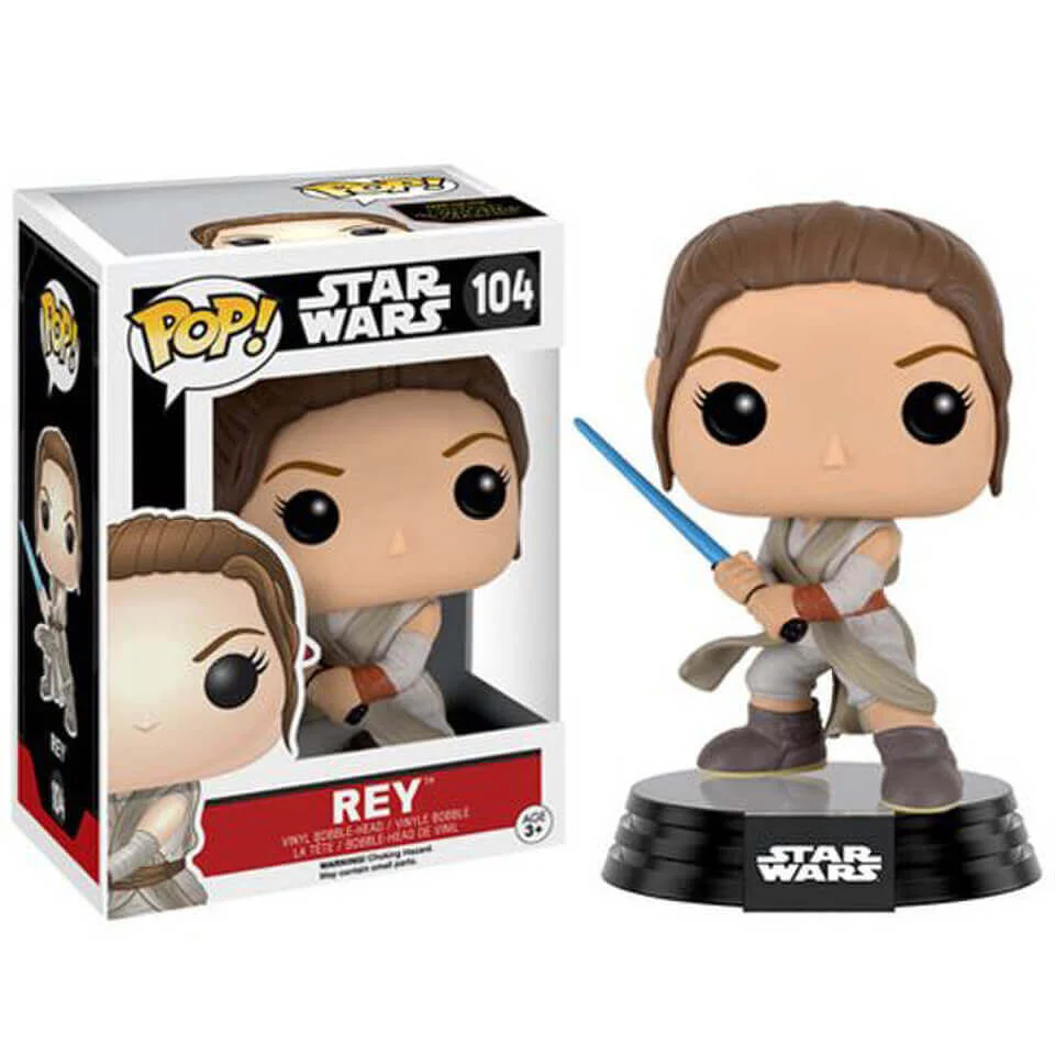 Figurine Pop! Star Wars: Le Réveil de la Force Rey avec sabre laser Image 1