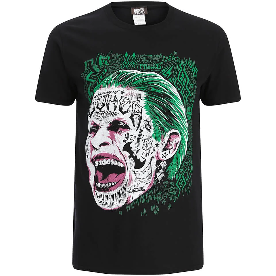 T-Shirt Homme DC Comics Suicide Squad Joker Head - Noir - S Image 1