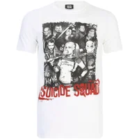 T-Shirt Homme DC Comics Suicide Squad Harley Quinn et Squad - Blanc