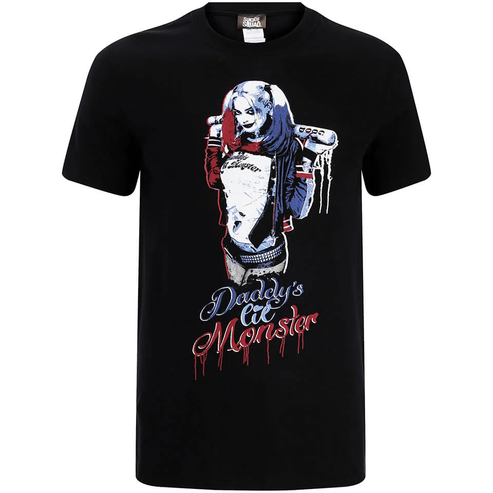 T-Shirt Homme DC Comics Suicide Squad Harley Quinn Daddys Lil Monster - Noir - L Image 1