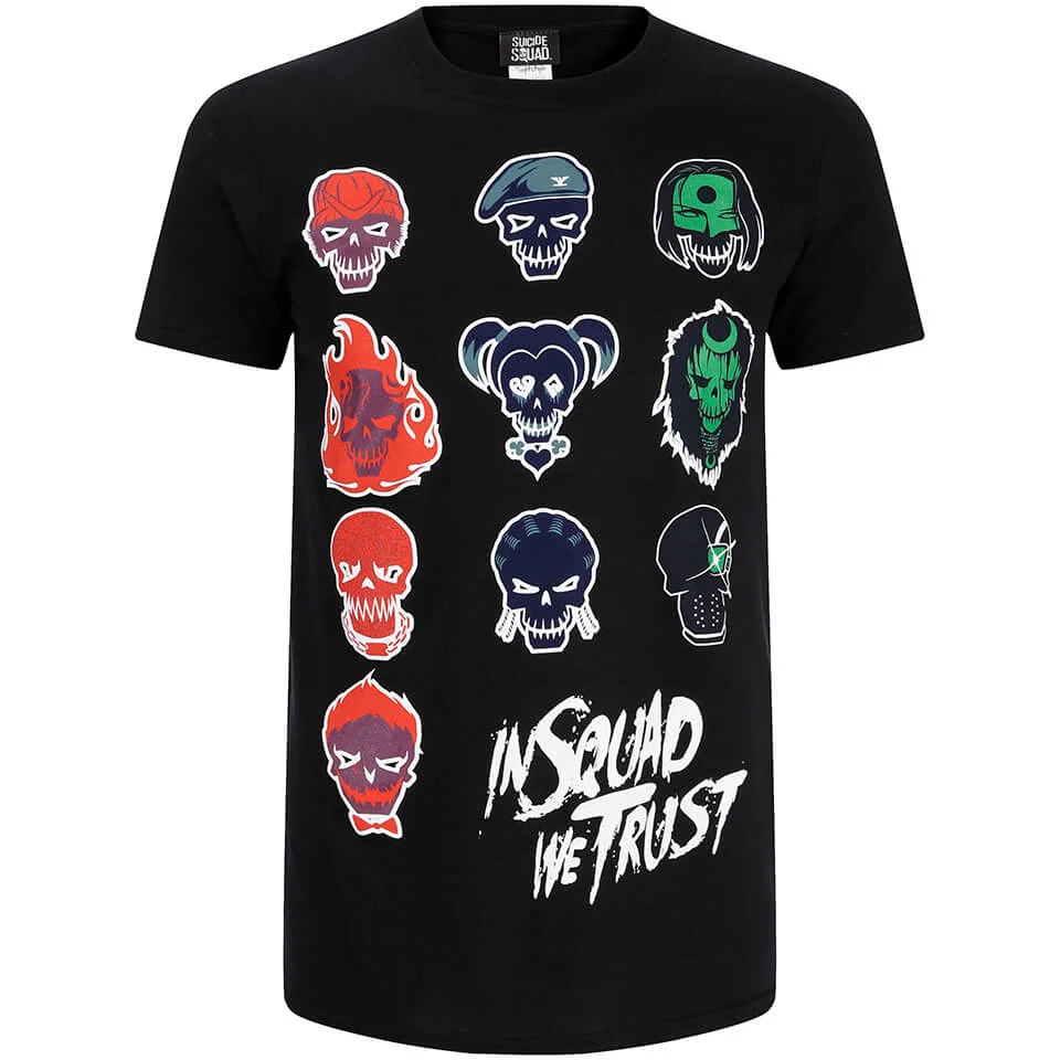 T-Shirt Homme DC Comics Suicide Squad Villain Skull - Noir - S Image 1