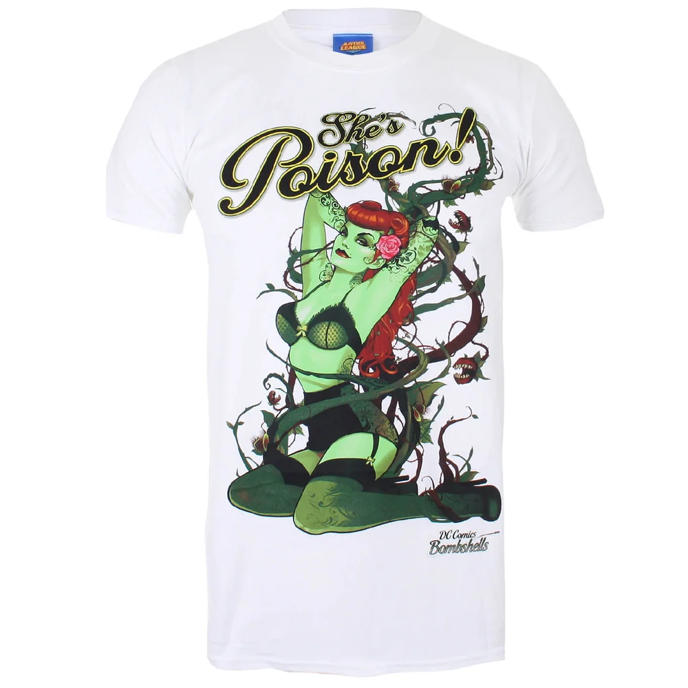 T-Shirt Homme DC Comics Bombshells Poison Ivy - Blanc - S - Blanc Image 1