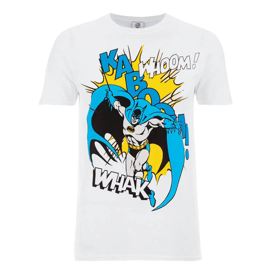 T-Shirt Homme DC Comics Batman Kaboom Whak Woom - Blanc - S Image 1