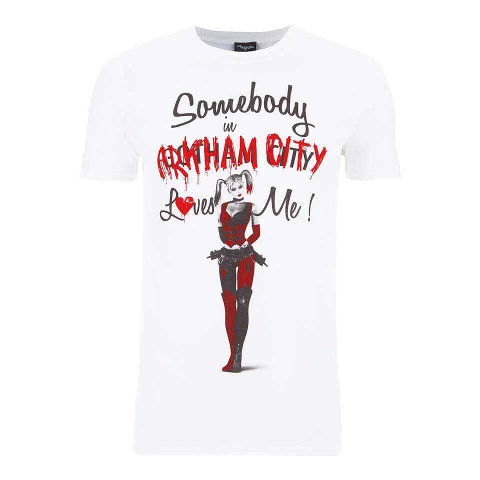 T-Shirt Homme DC Comics Batman Harley Quinn Loves Me - Blanc - S - Blanc Image 1
