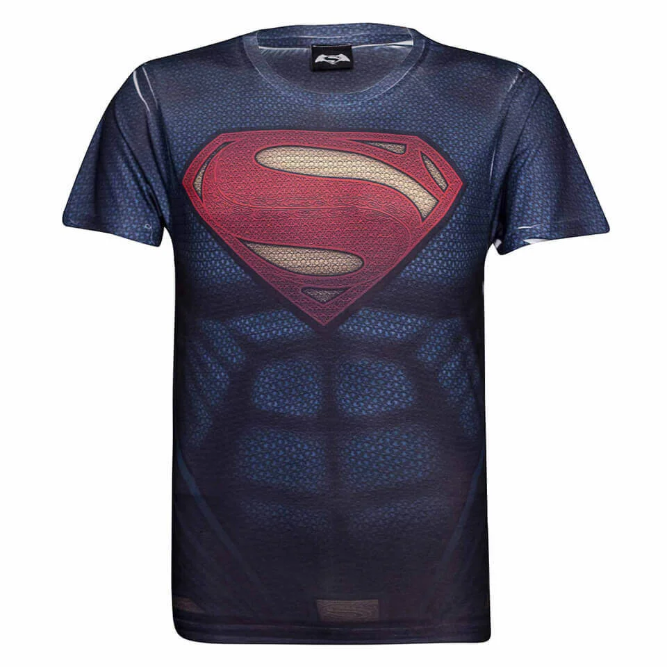 T-Shirt DC Comics Muscles Superman - S - Bleu Image 1