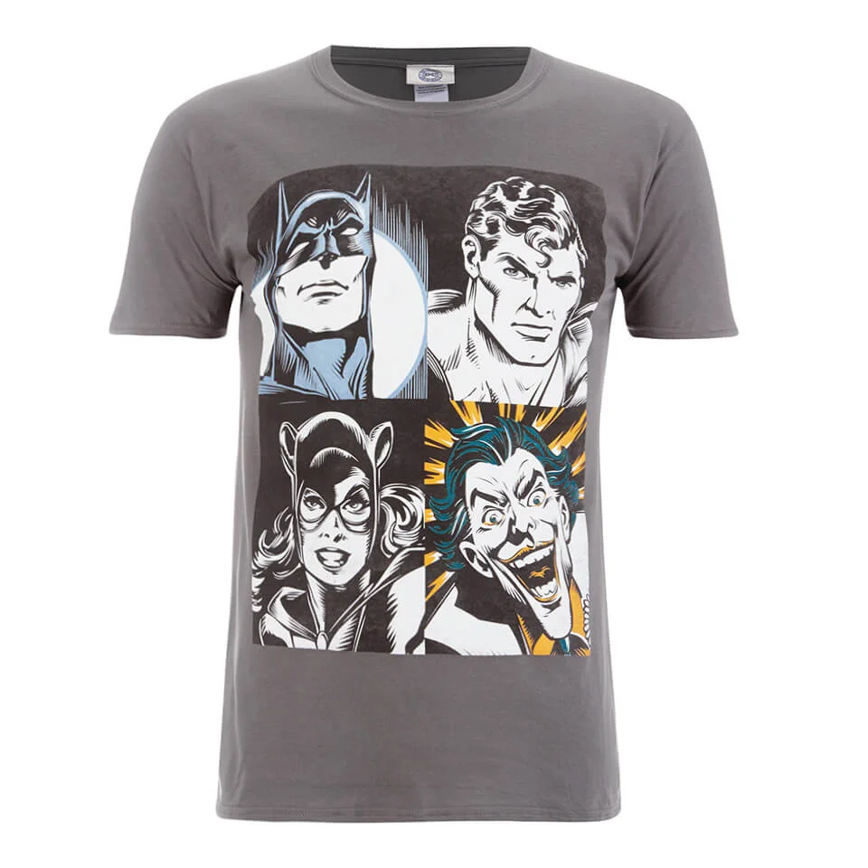 T-Shirt Homme DC Comics Batman Visage - Gris - S Image 1