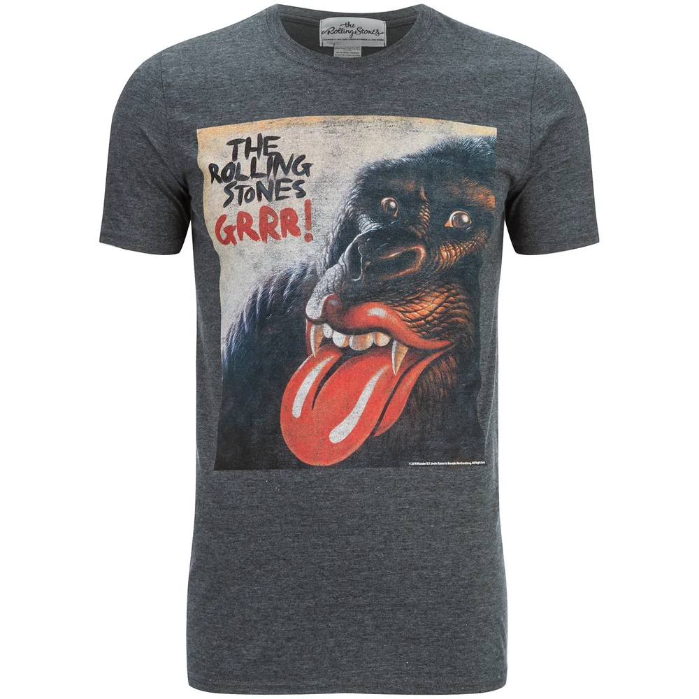 T-Shirt Homme Rolling Stones Logo GRRR! - Gris - S - Gris Image 1