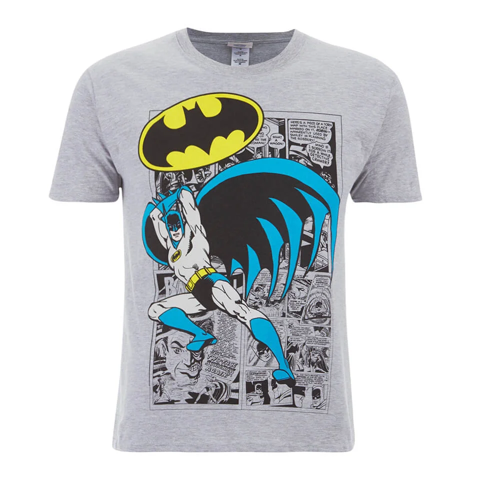 T-Shirt Homme DC Comics Batman Comic Strip - Gris - S - Gris Image 1