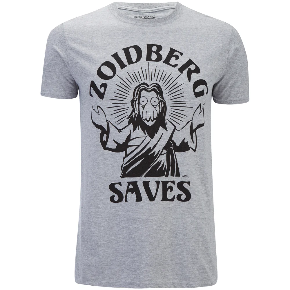 T-Shirt Homme Futurama Zoidberg Saves - Gris Chiné - S - Gris Image 1