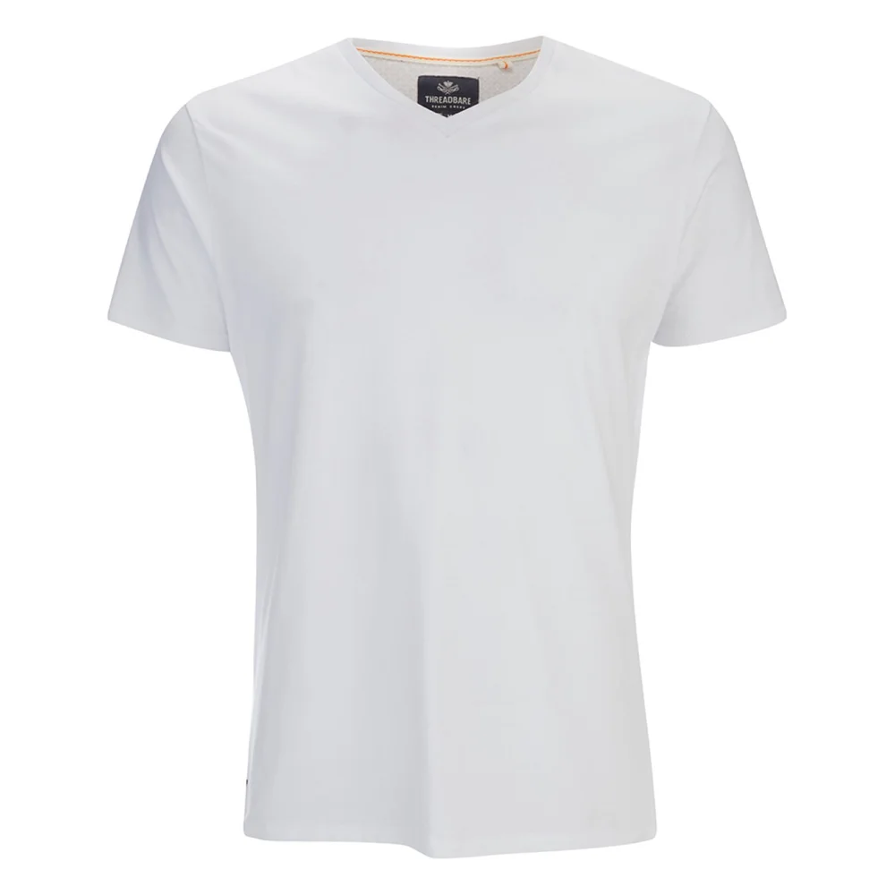 T-Shirt Homme Threadbare Charlie V - Blanc - S - Blanc Image 1