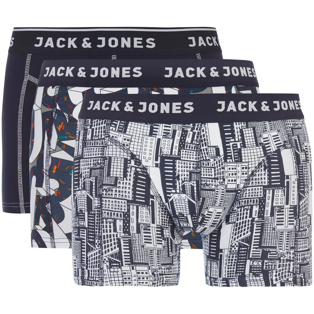 Jack & Jones Men's Canterbury 3-Pack Boxers - Navy Blazer - S - Bleu Image 1