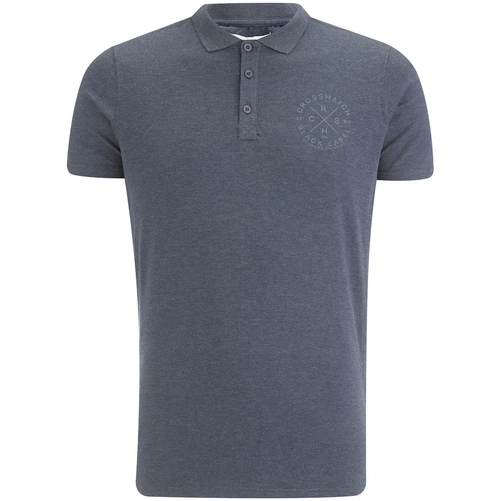 Polo Homme Homme Crosshatch "Cultize" - Chiné - S - Bleu Image 1