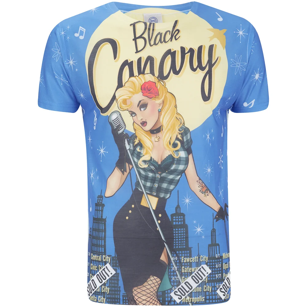 T-Shirt Homme DC Comics Bombshell Black Canary - Noir - S - Noir Image 1
