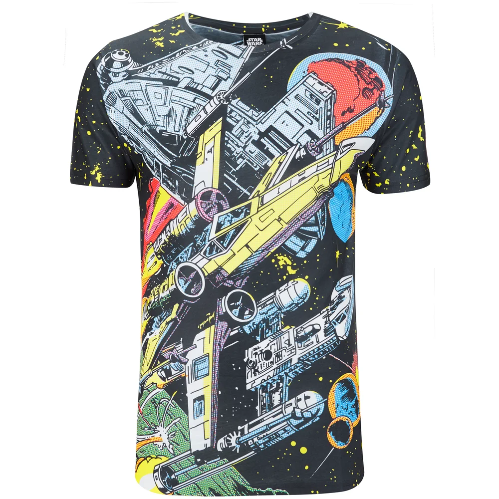 T-Shirt Star Wars Comic Battle -Multi - S - Blanc Image 1
