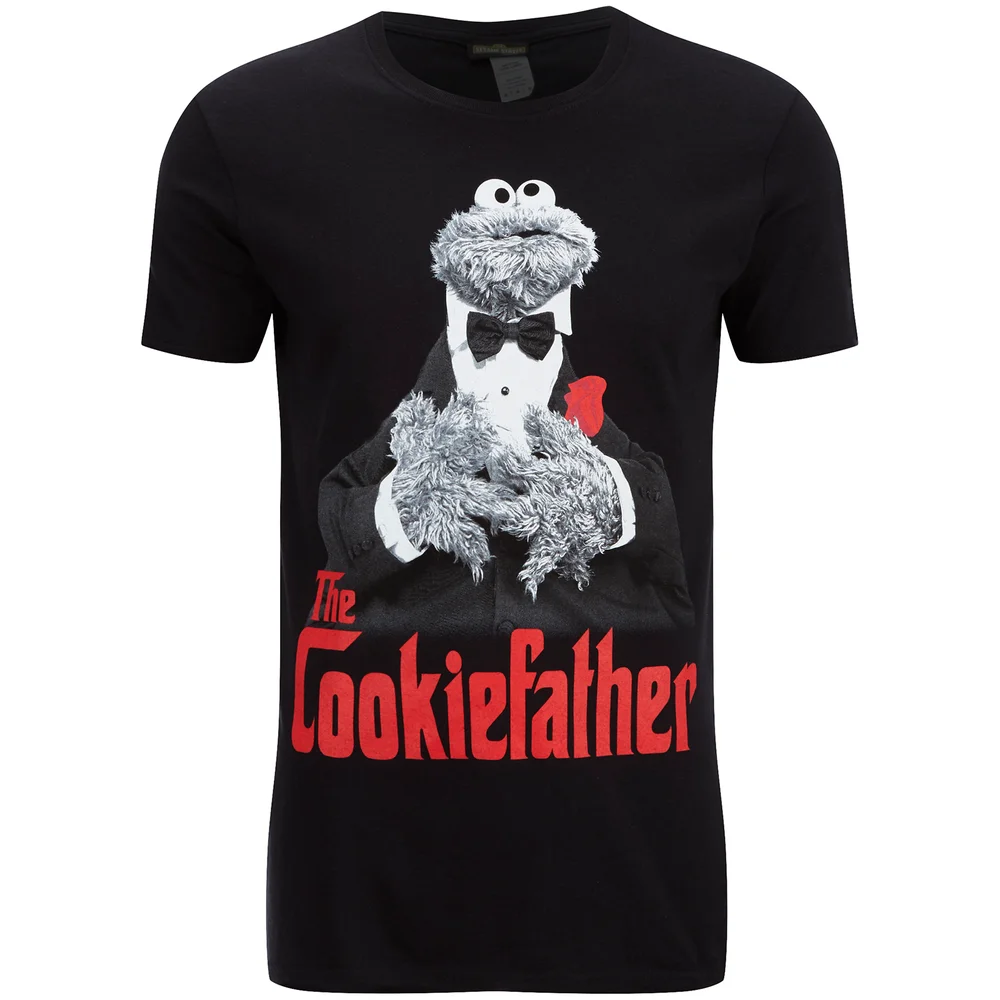T-Shirt Homme Cookie Monster (Macaron le Glouton) Cookie- Noir - S - Noir Image 1