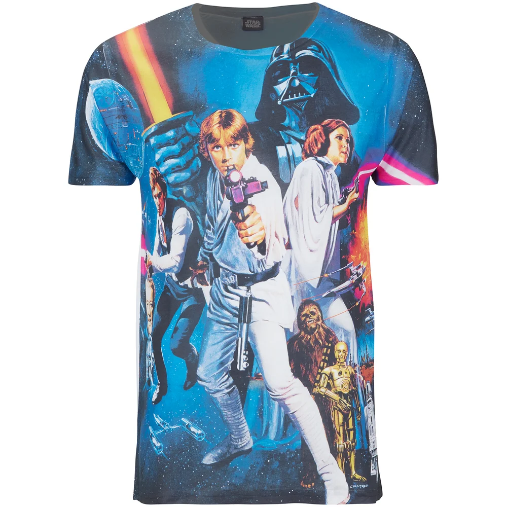 T-Shirt Homme Star Wars Affiche Classique - Noir - S - Noir Image 1