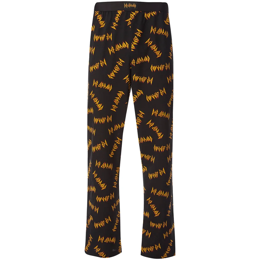 Pantalon Homme de Pyjama -Def Leppard- Noir - S - Noir Image 1