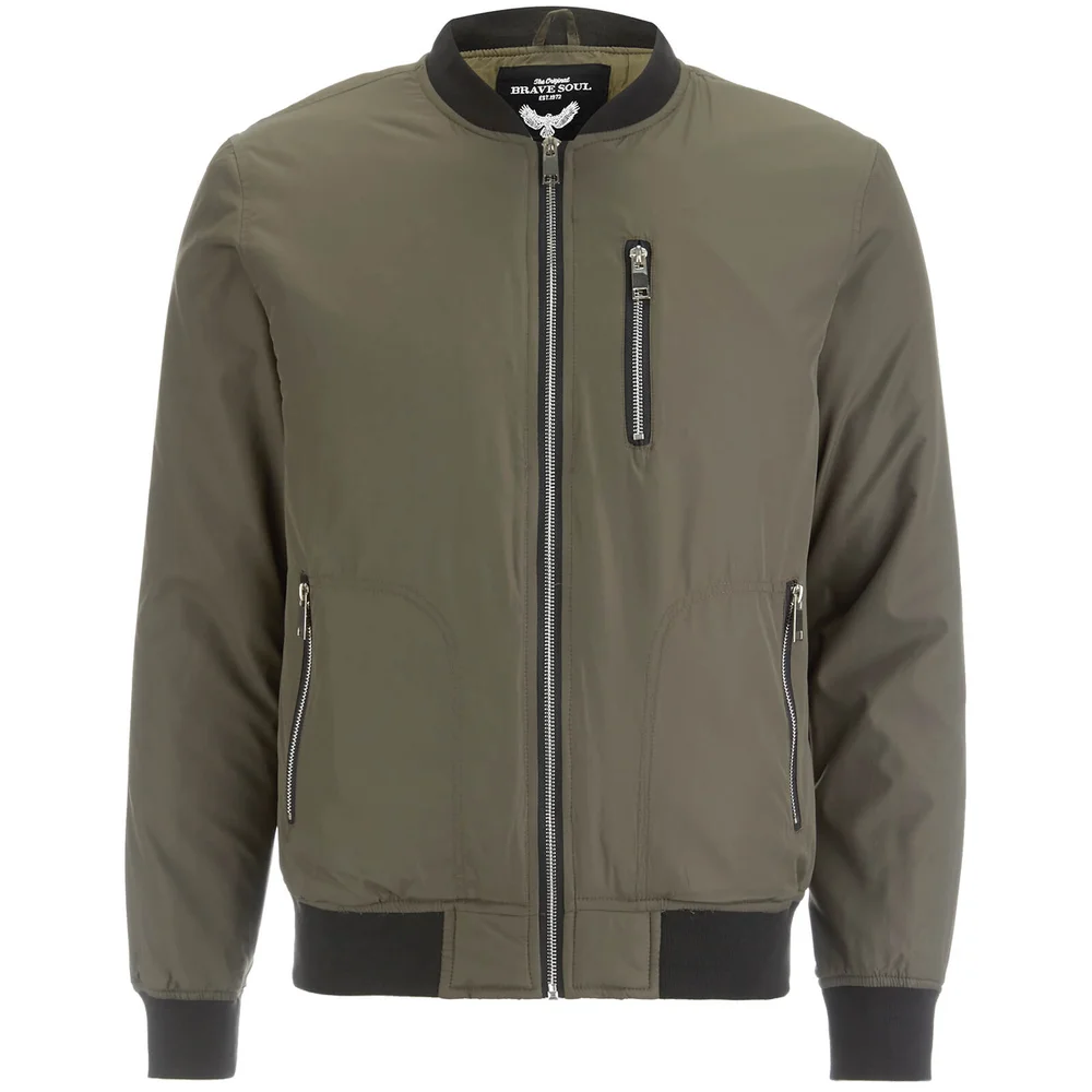 Blouson Bomber Brave Soul pour Homme Darrell -Kaki - S - Vert Citron Image 1