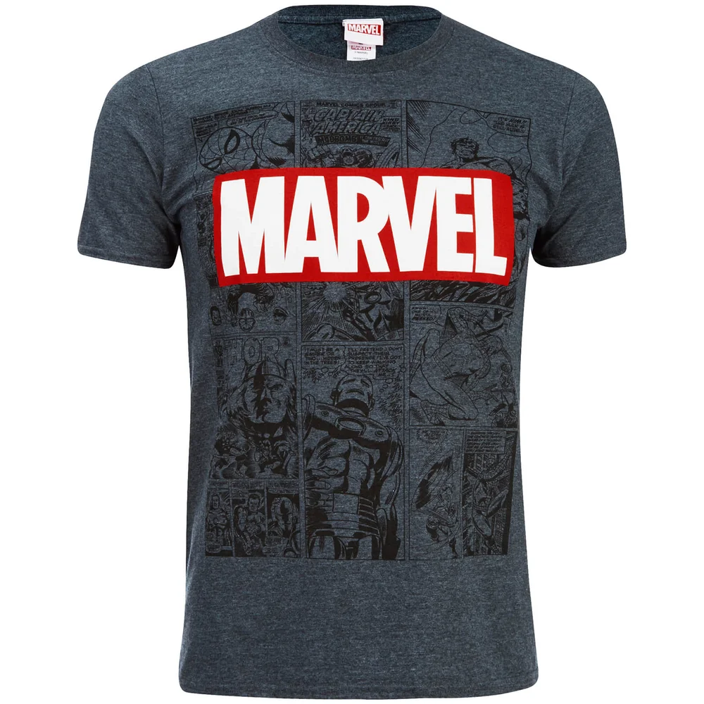 T-Shirt pour Homme -Marvel Mono Comic - Gris Bleu - S - Gris Image 1