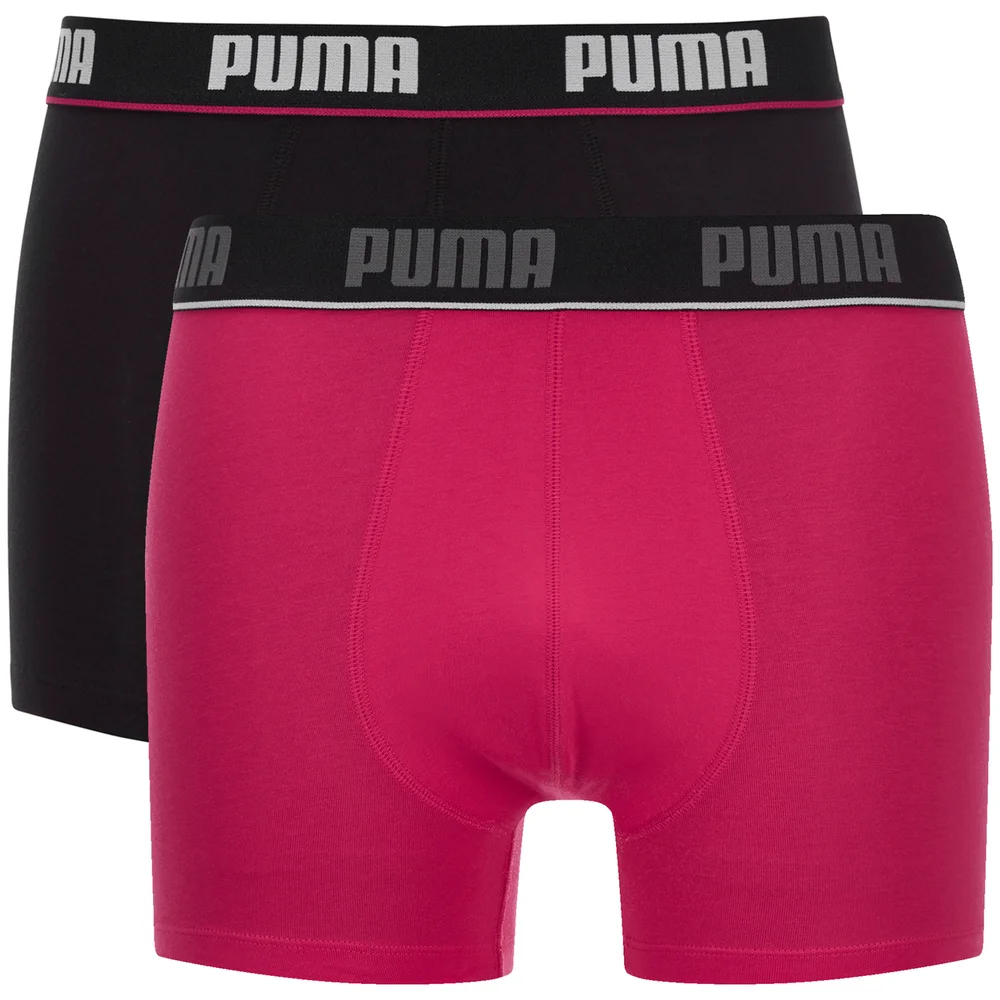 Lot de 2 Boxers Logo sur la Ceinture Puma - Noir / Rose - S - Pink/Black Image 1