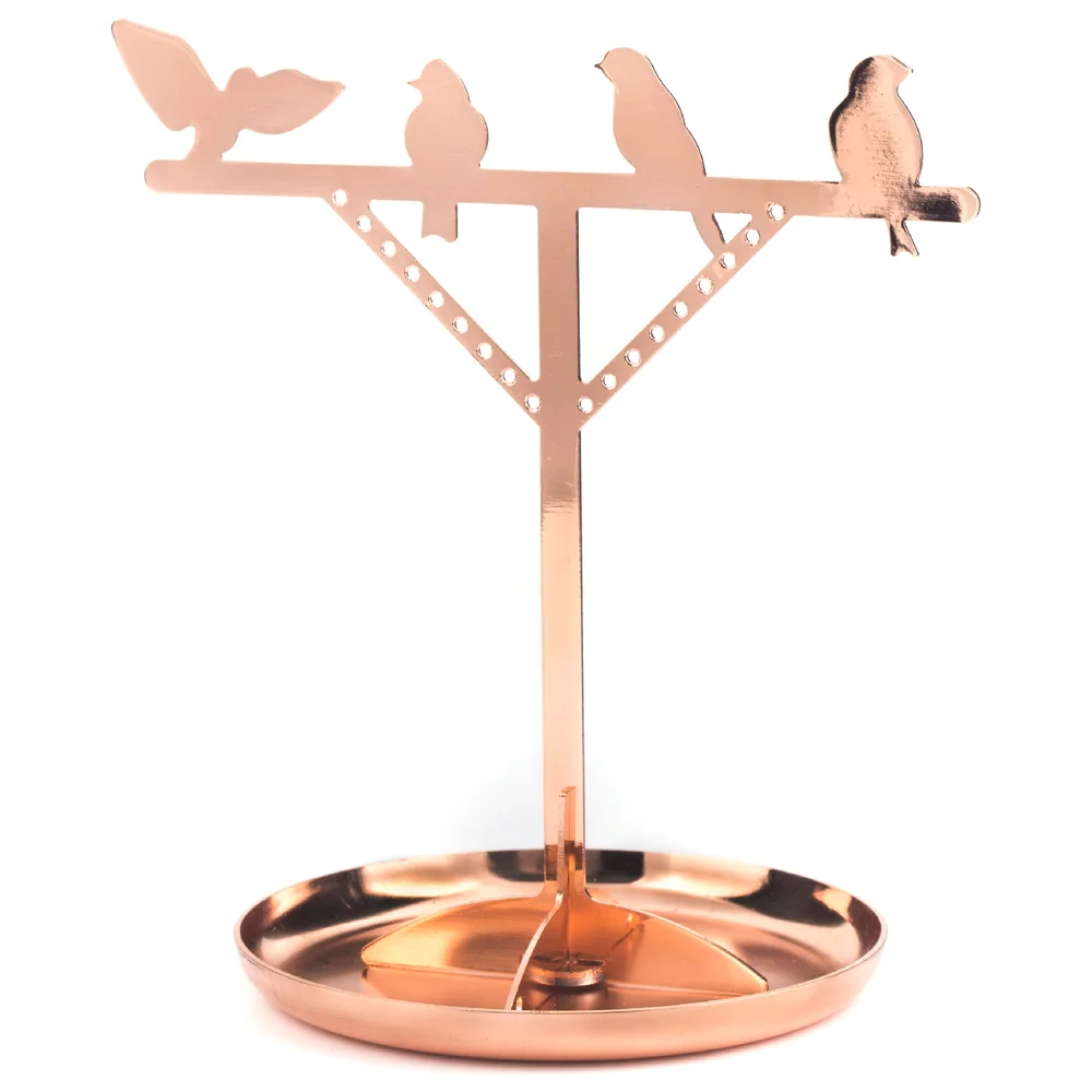 Porte Bijoux Oiseaux - Rose doré / Cuivre Image 1