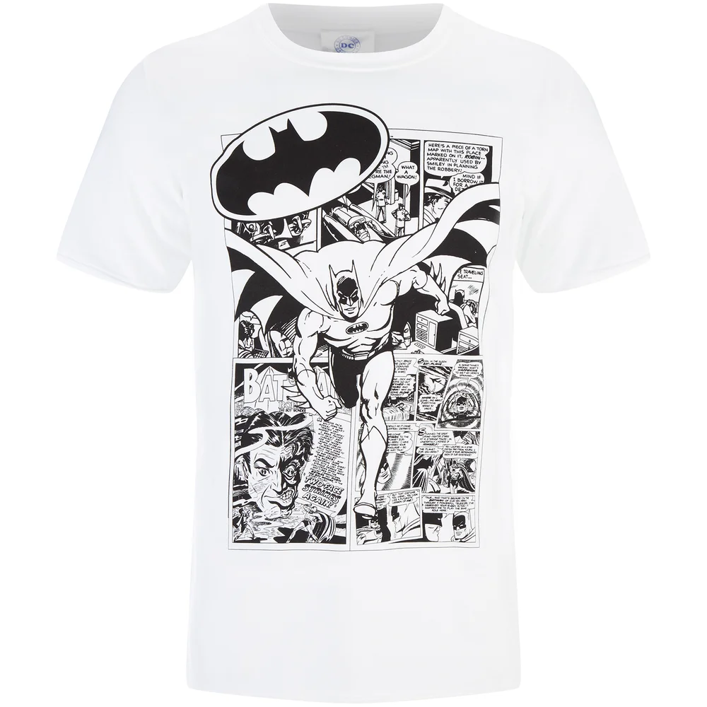 T-Shirt Homme DC Comics Batman Comic Strip - Blanc - S Image 1