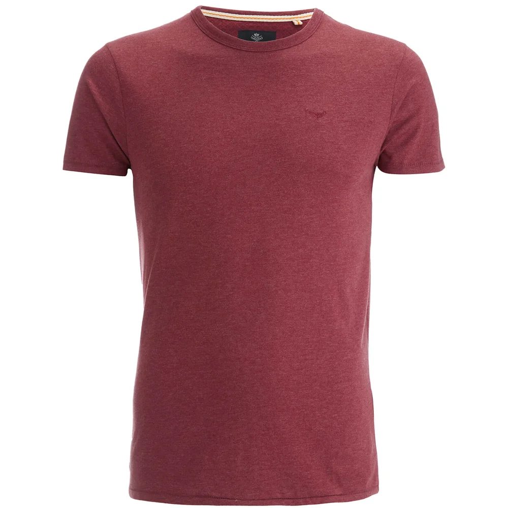 T-Shirt Homme Threadbare William - Grenat Chiné - S - Burgundy Image 1
