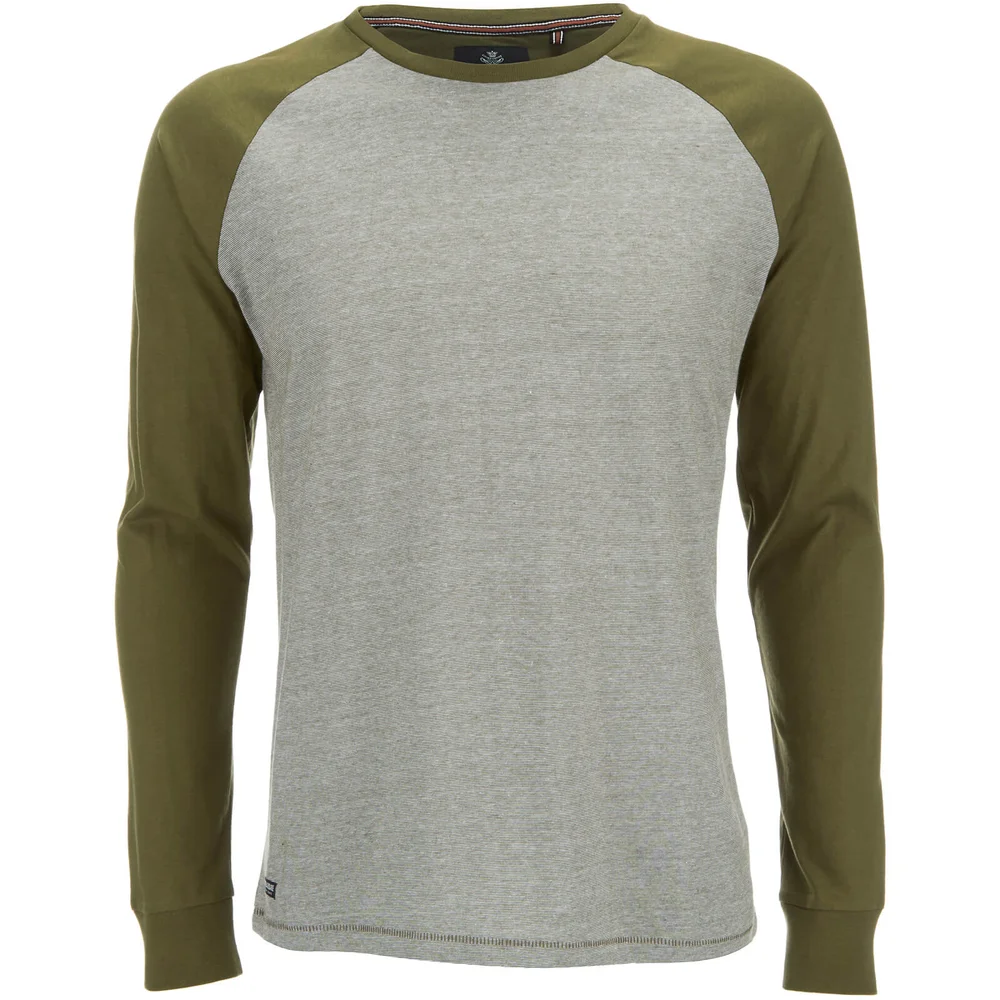 Haut Threadbare pour Homme Coleman Raglan -Kaki - S - Vert Citron Image 1