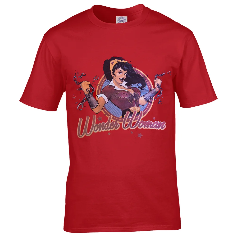 T-Shirt Homme DC Comics Logo Bombshell Wonder Woman - Rouge - S Image 1