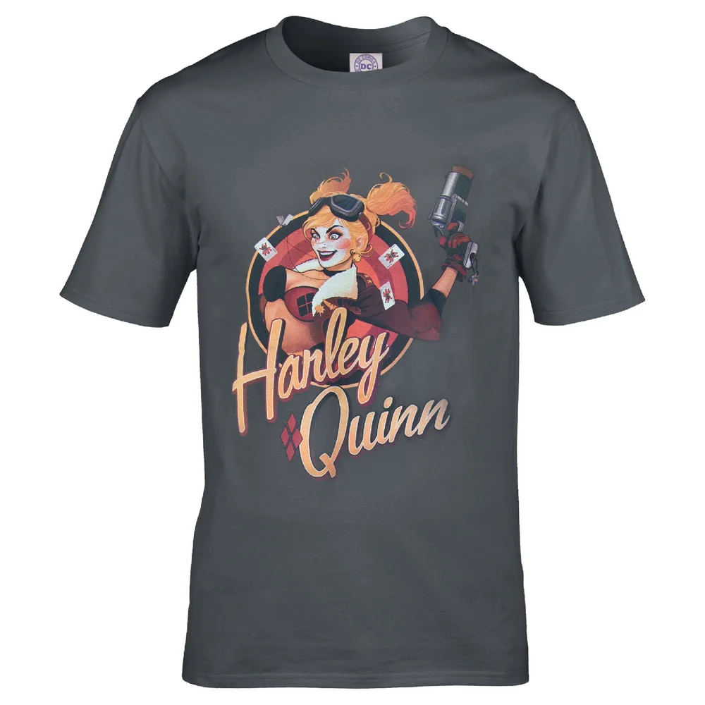 T-Shirt Homme DC Comics Logo Bombshell Harley Quinn - Gris - S - Gris Image 1