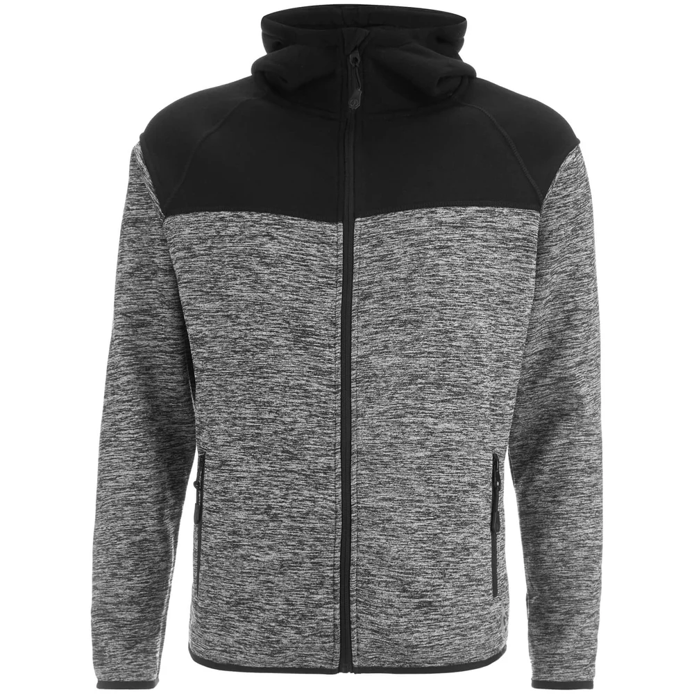 Sweat à Capuche Dissident pour Homme Crestfield Bonded Fleece -Noir/Gris - S - Noir/Gris Image 1