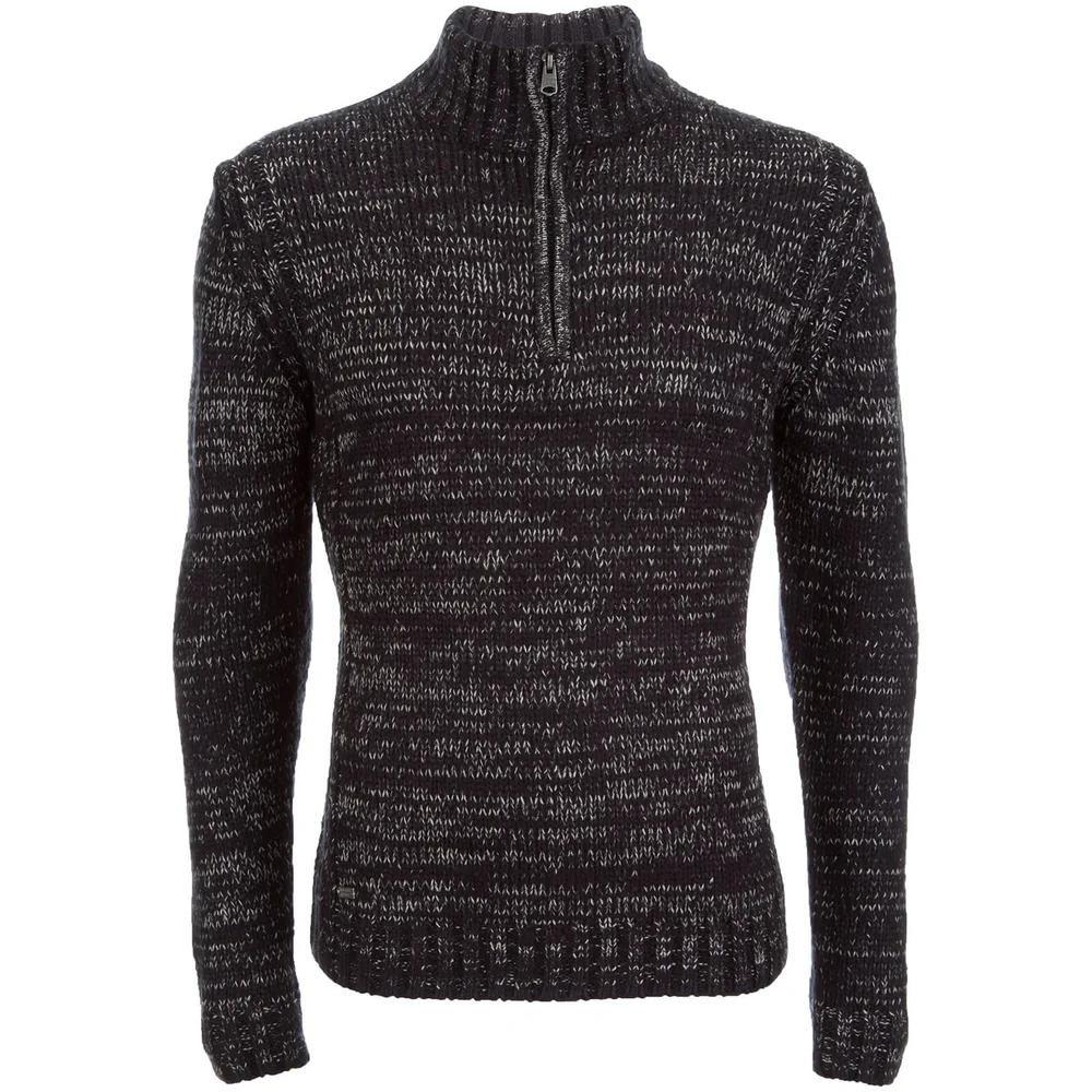 Pull Kensington Eastside pour Homme Stepan Half Zip Twist -Marine - XXL - Bleu Image 1