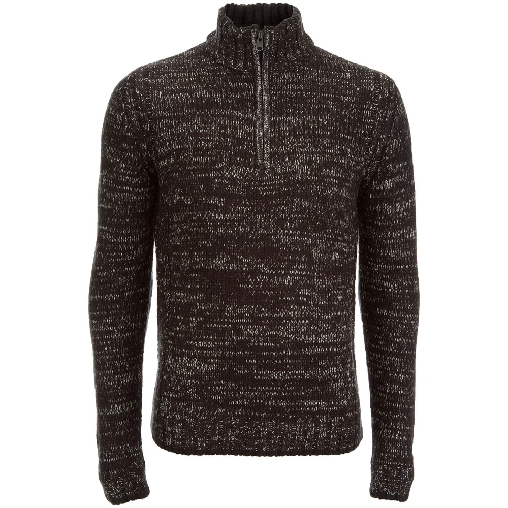 Pull Kensington Eastside pour Homme Stepan Half Zip Twist -Noir - XXL - Noir Image 1