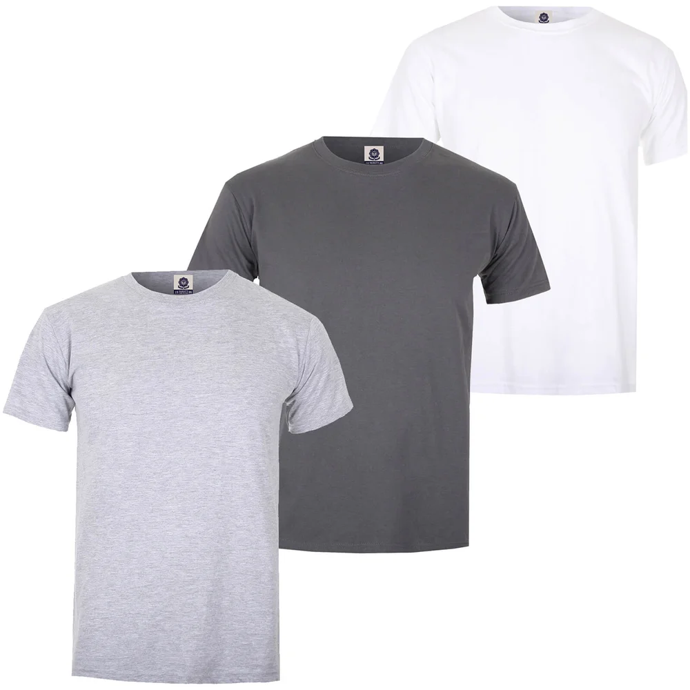 Lot de 3 T -Shirts Varsity Team Players -Gris Foncé/Blanc/Gris - S Image 1