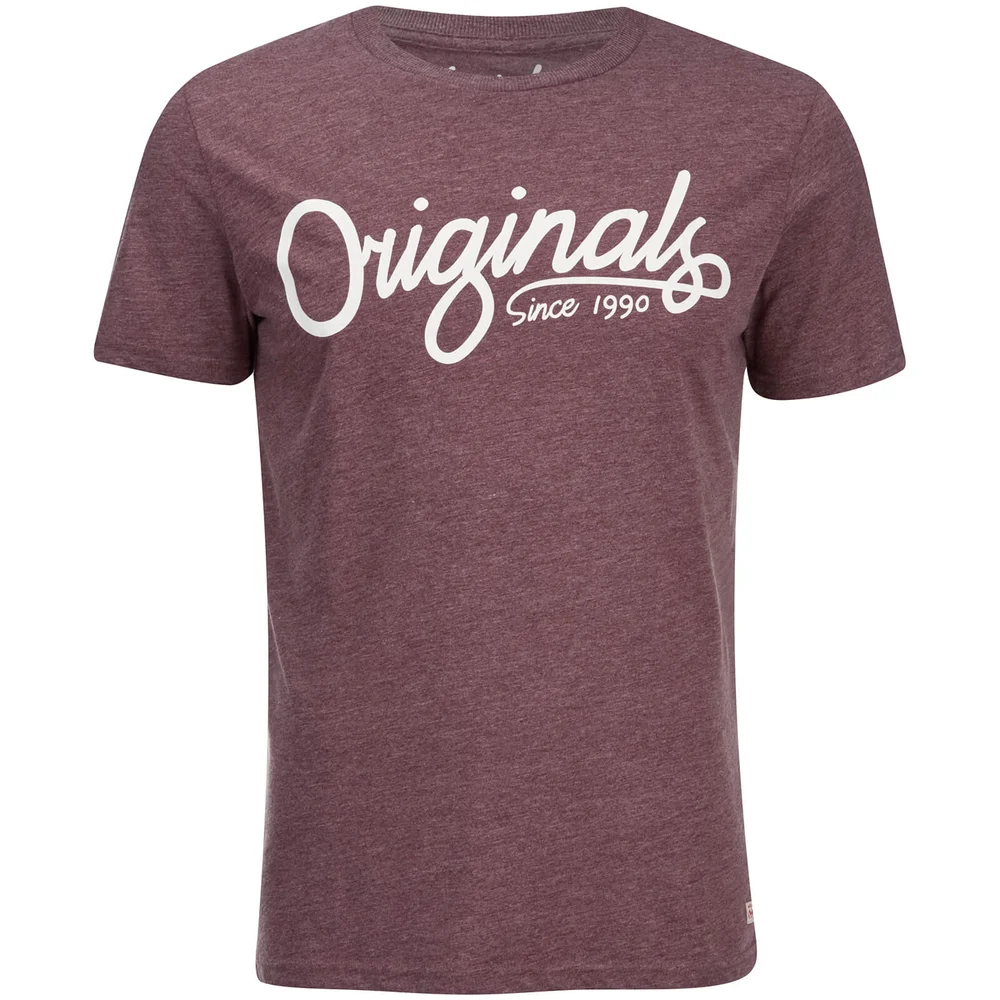 T-Shirt Jack & Jones Homme Originals Atom -Bordeaux - S - Burgundy Image 1
