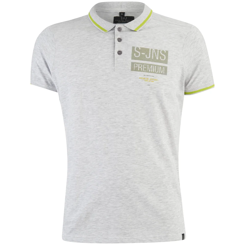 Polo Homme Homme Albedo Smith & Jones - Gris Clair Chiné - S - Gris Image 1