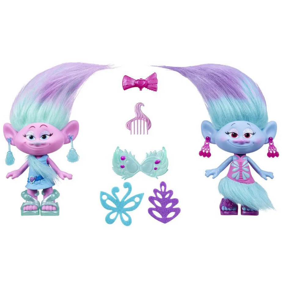 Poupées jumelles Trolls Satin et Chenille Image 1