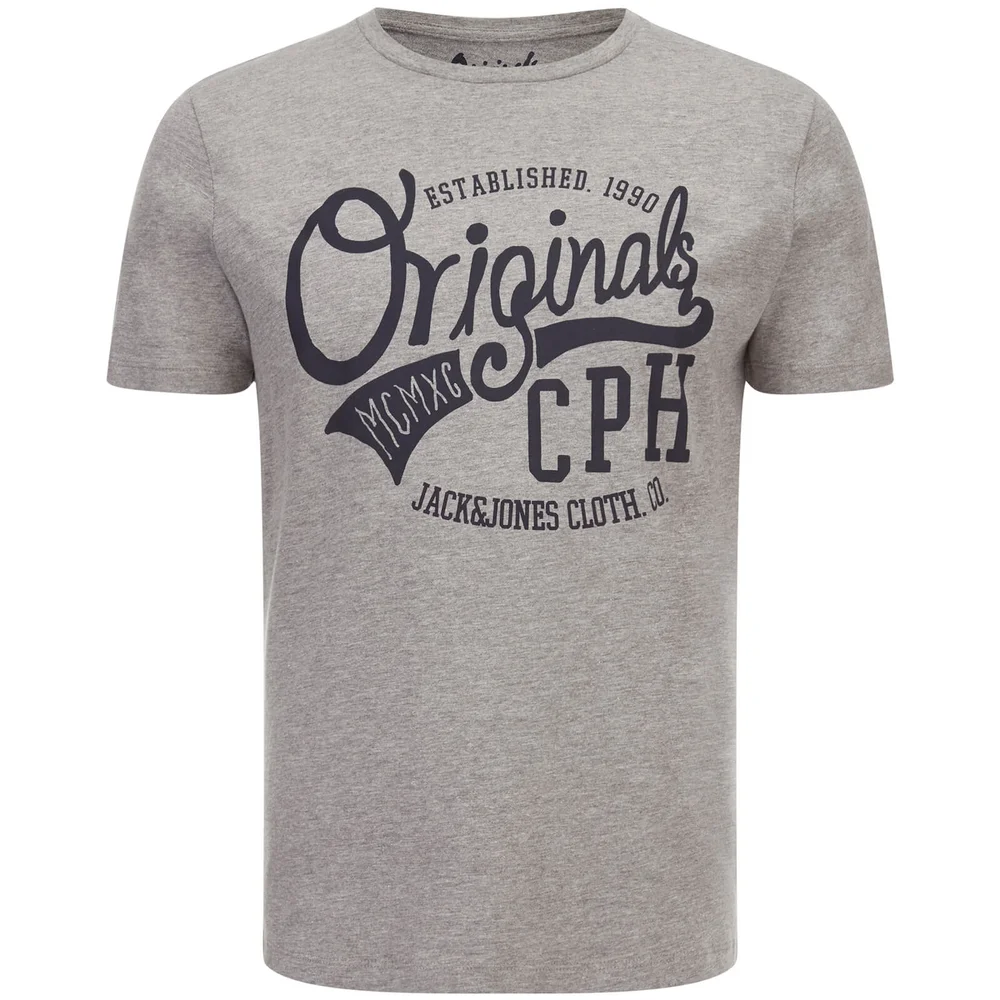 T-Shirt Homme Originals Raffa Jack & Jones -Gris Chiné - S - Gris Image 1