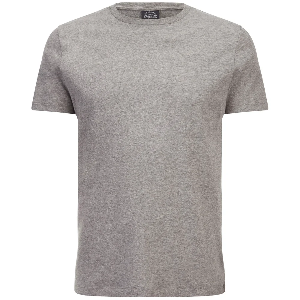 T-Shirt Homme Originals Classic Jack & Jones -Gris Clair Chiné - S - Gris Image 1